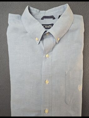 Chaps Men's Light Blue Button-Down Oxford Shirt